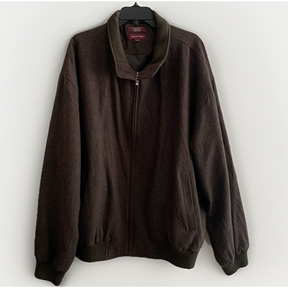 VINTAGE NORDSTROM Bomber Wool Blend Jacket